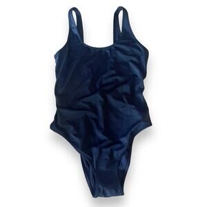 Lively One Piece Swim Suit Jet Black Low Cut Back Summer Size Xtra Small